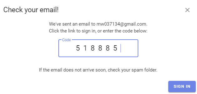 sign-in email